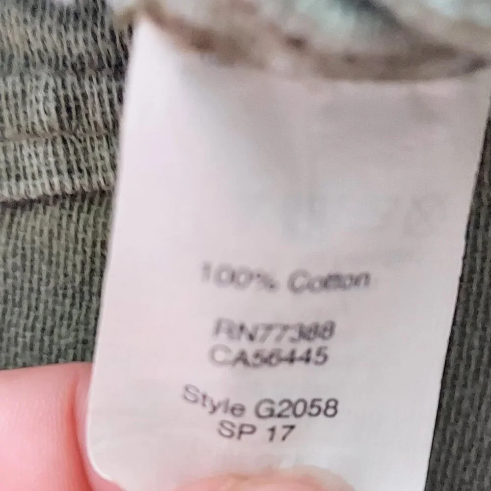 J. Crew Garment Dyed Utility Skirt Green 100% Cotton Womens 10